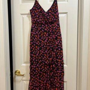 High Low Dress - Black and Pink Floral